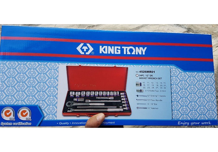 1/2" Bộ đầu tuýp 24 chi tiết Kingtony 4526MR01