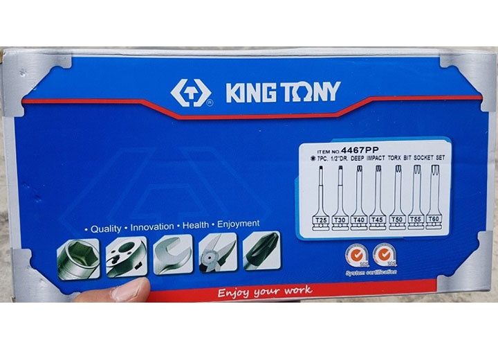 1/2" Bộ đầu tuýp lú đầu sao 7 chi tiết Kingtony 4467PP