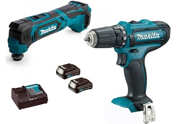 12V Bộ máy khoan vặn vít, máy cắt dùng pin Makita CLX206SX1