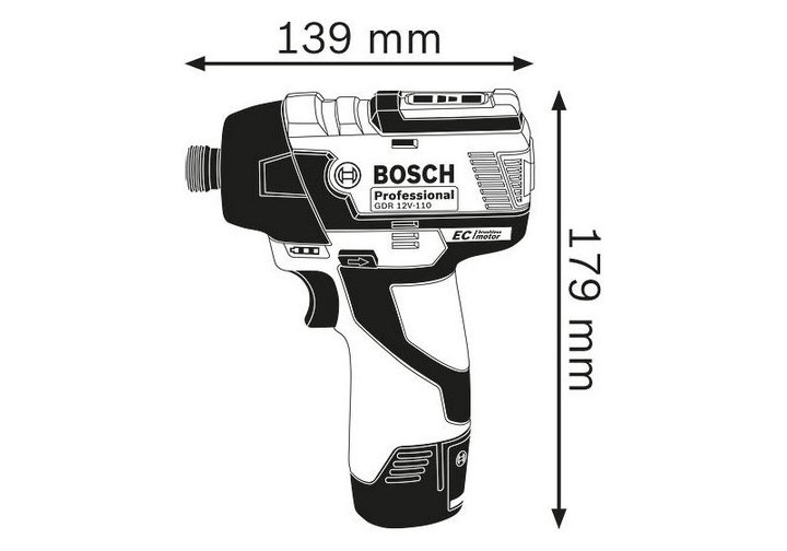 12V Máy bắt vít động lực dùng pin Bosch GDR 12 V-EC