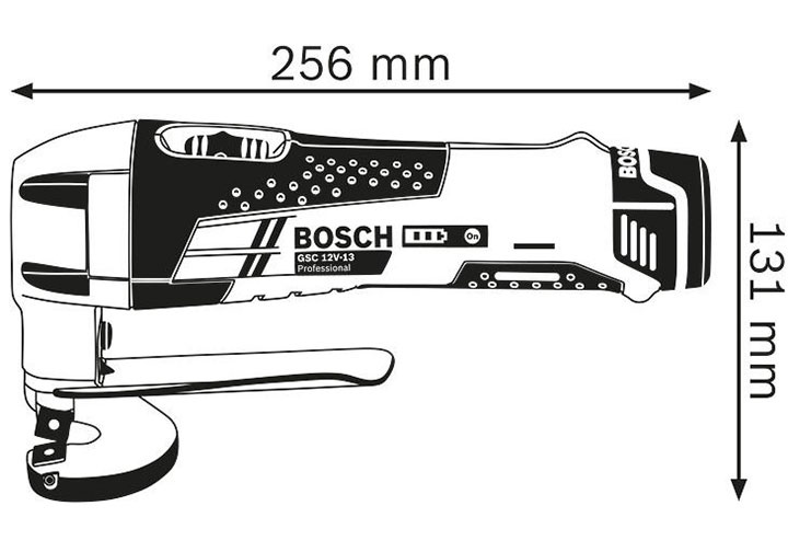 12V Máy cắt tôn dùng pin Bosch GSC 12 V-13 (bảng SOLO)