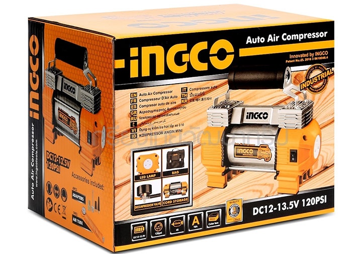 12V Máy kiểm tra hơi lốp xe ô tô Ingco AAC2508