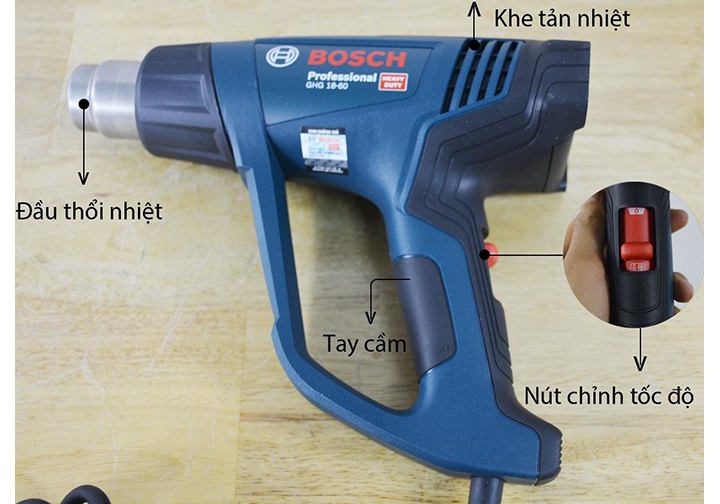 1800W Máy thổi hơi nóng Bosch GHG18-60