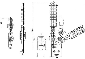 185kg Gá kẹp (cam kẹp) định vị chiều dọc King-Diamond KD-101DS