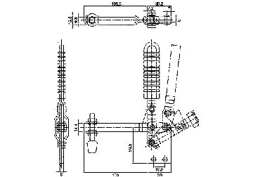 185kg Gá kẹp (cam kẹp) định vị chiều dọc King-Diamond KD-101ES