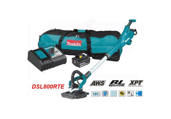 18V Máy chà nhám tường dùng pin 225mm Makita DSL800RTE