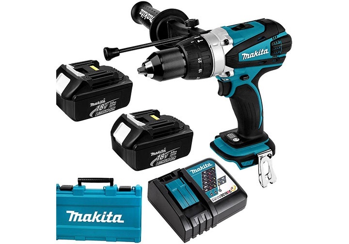 18V Máy khoan búa vặn vít dùng pin Makita DHP485SFE