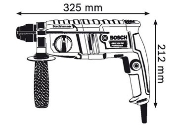 20mm Máy khoan búa 600W Bosch GBH 2-20 RE