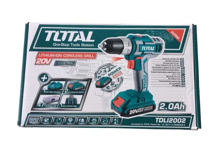 20V Máy khoan vặn vít dùng pin 47 chi tiết Total TDLI2002