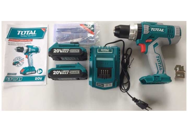 20V Máy khoan vặn vít dùng pin 47 chi tiết Total TDLI2003