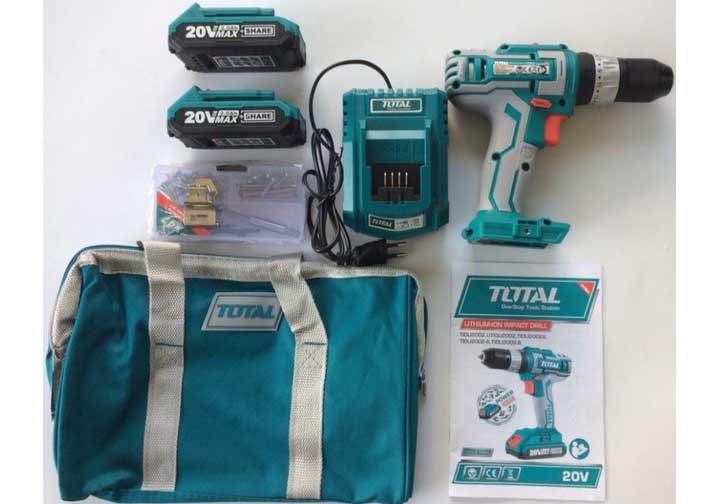 20V Máy khoan vặn vít dùng pin 50 chi tiết Total TIDLI2002