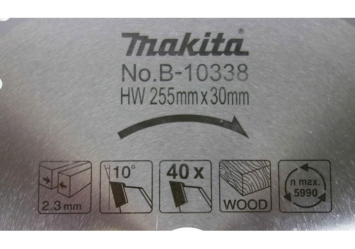 255X30X40T Lưỡi cưa hợp kim Makita B-10338