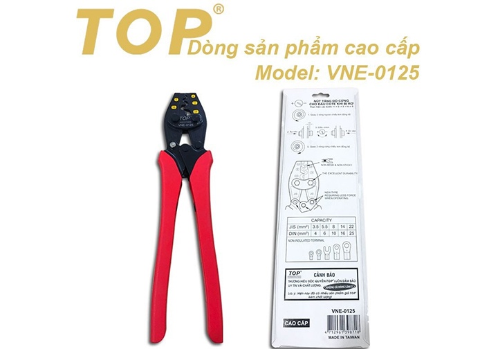 3.5-22mm2 Kìm bấm cosse số 25 TOP 335mm VNE-0125