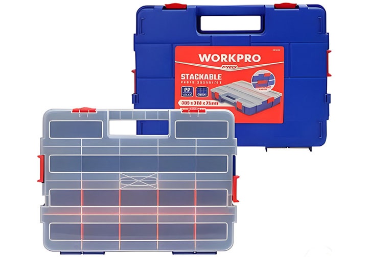 382x300x68mm Hộp đựng linh kiện nhiều ngăn Workpro WP283007