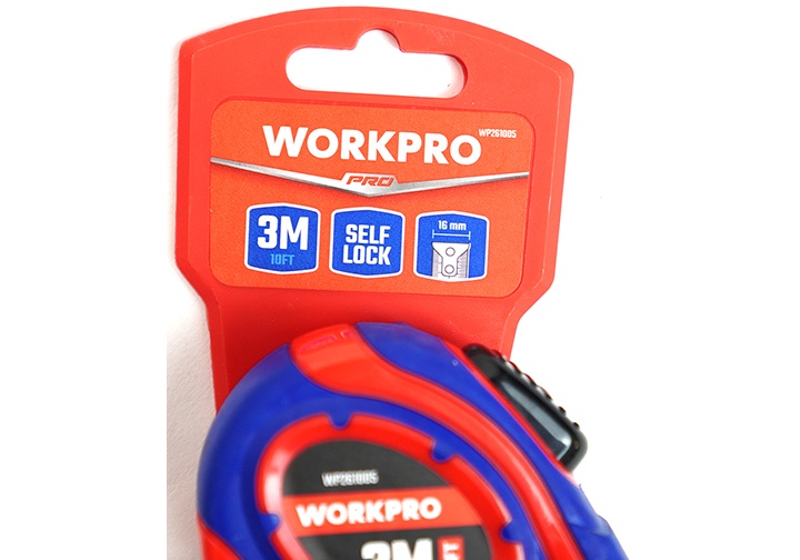 3m x 16mm Thước cuộn thép tự khóa Workpro WP261005