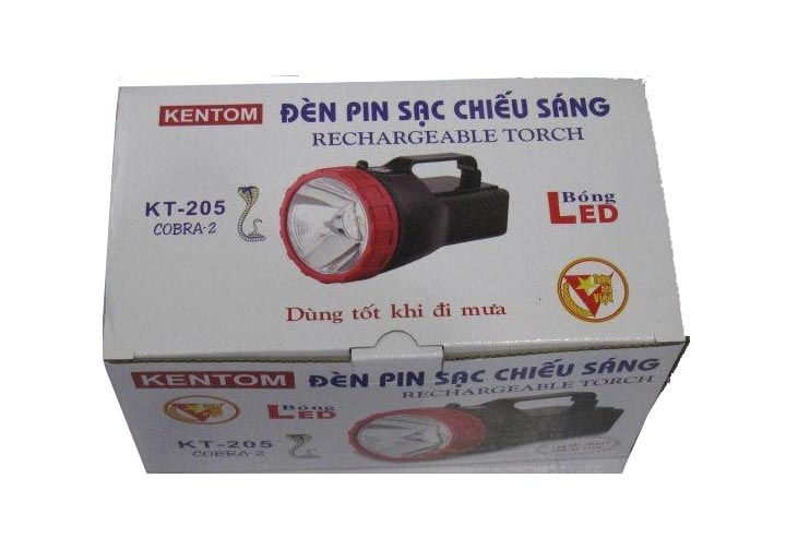 3W Đèn pin sạc cầm tay Kentom KT-205 (Bỏ mẫu)