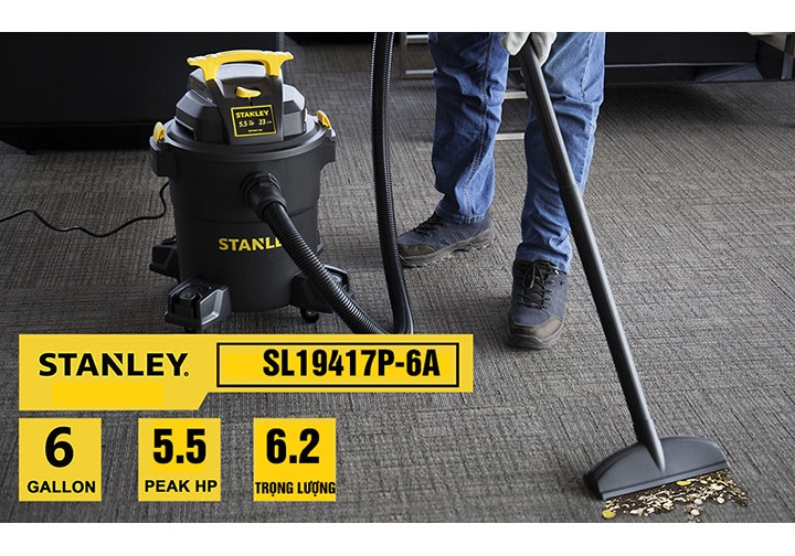 4000W Máy hút bụi 3 chức năng (Khô, Ướt, Thổi) Stanley SL19417P-6A