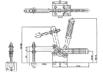 480kg Gá kẹp (cam kẹp) định vị chiều ngang King-Diamond KD-200WL