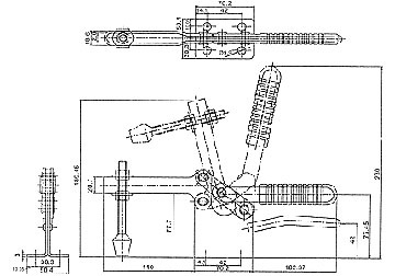 480kg Gá kẹp (cam kẹp) định vị chiều ngang King-Diamond KD-220WLH