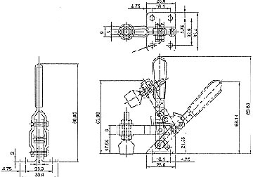 48kg Gá kẹp (cam kẹp) định vị chiều dọc King-Diamond KD-101A