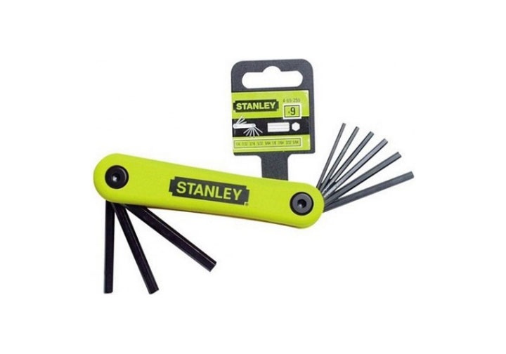 5/64-1/4" Bộ lục giác xếp đầu bằng 9 chi tiết Stanley 69-259-22