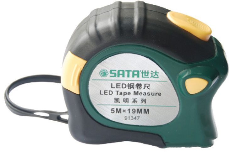 5m Thước cuốn thép có đèn led Sata 91-347 (91347)