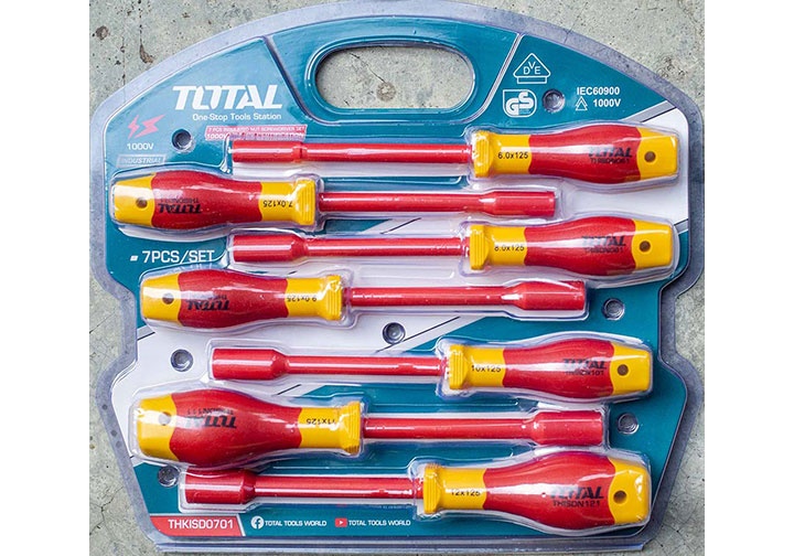 6-12mm Bộ tuốc nơ vít mở tuýp cách điện Total THKISD0701