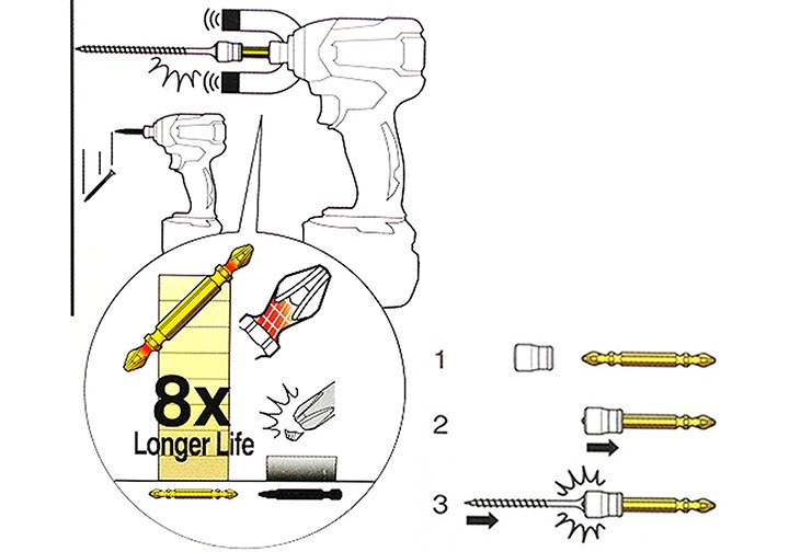 65mm Bộ vít Torsion và nam châm tăng lực hút Makita B-30483 (Bỏ mẫu)