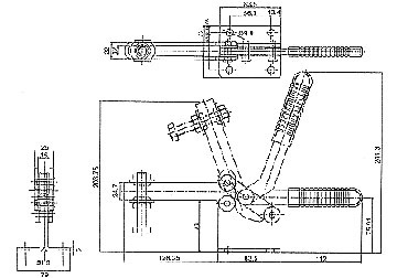 690kg Gá kẹp (cam kẹp) định vị chiều ngang King-Diamond KD-204GBLH