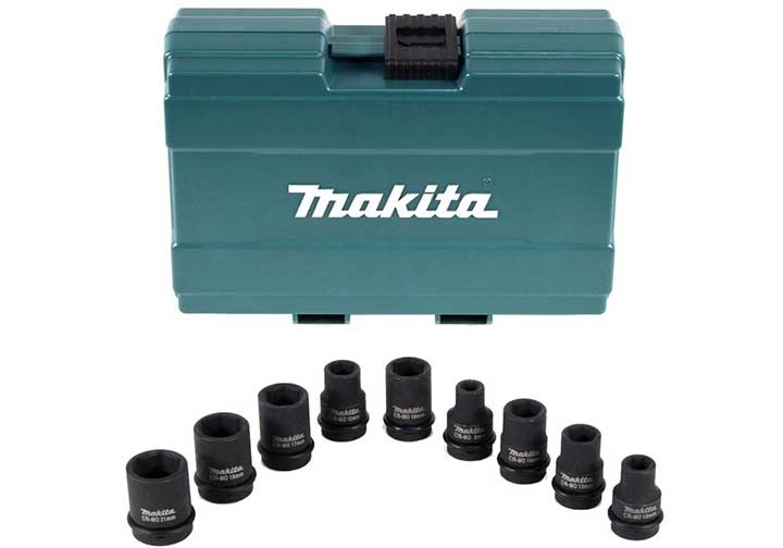 8-21mm Bộ đầu tuýp 1/2" 9 chi tiết Makita B-66232