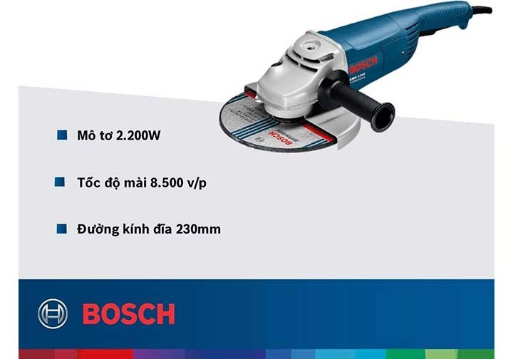 9" (230mm) Máy mài góc 2200W Bosch GWS 2200-230