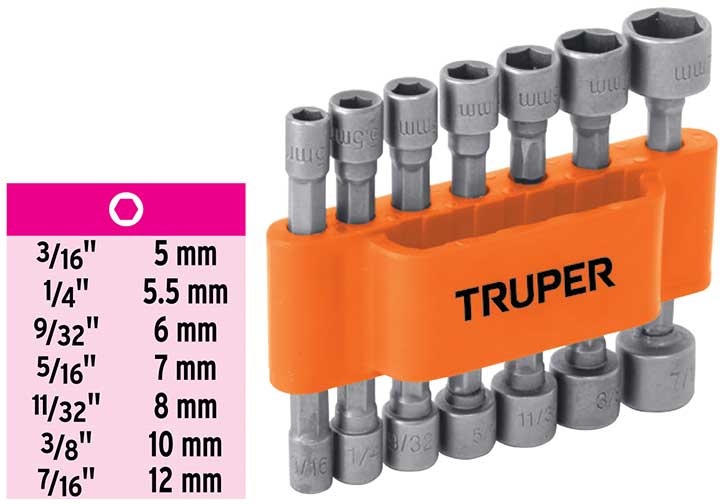 Bộ đầu vít bắn tôn có từ Truper 12844 (PUNCA-14)