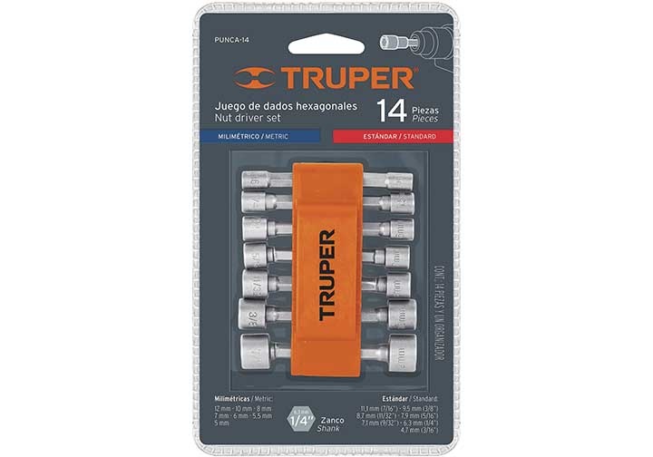 Bộ đầu vít bắn tôn có từ Truper 12844 (PUNCA-14)