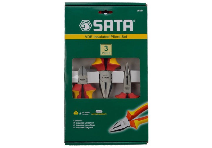 Bộ kìm cách điện 3 chi tiết Sata 09-261 (09261)