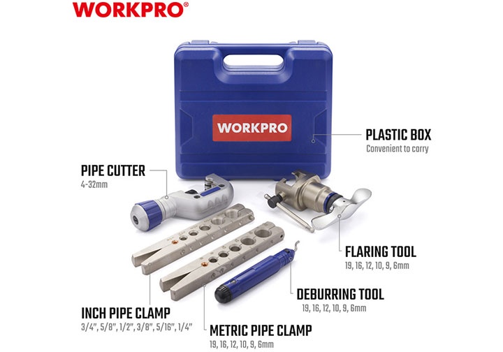 Bộ lã ống (nong ống) đồng 5 chi tiết Workpro WP303001