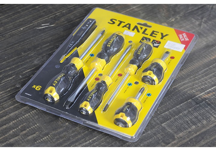 Bộ tuốc nơ vít đa năng 6 cây tặng kèm bút thử điện Stanley STMT66679