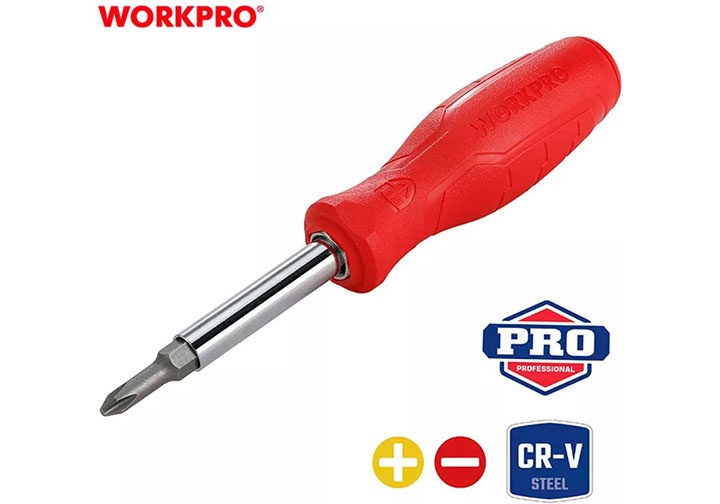 Bộ tuốc nơ vít đổi đầu 6 chi tiết Workpro WP221066